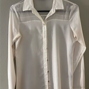 The Limited White Sheer Blouse